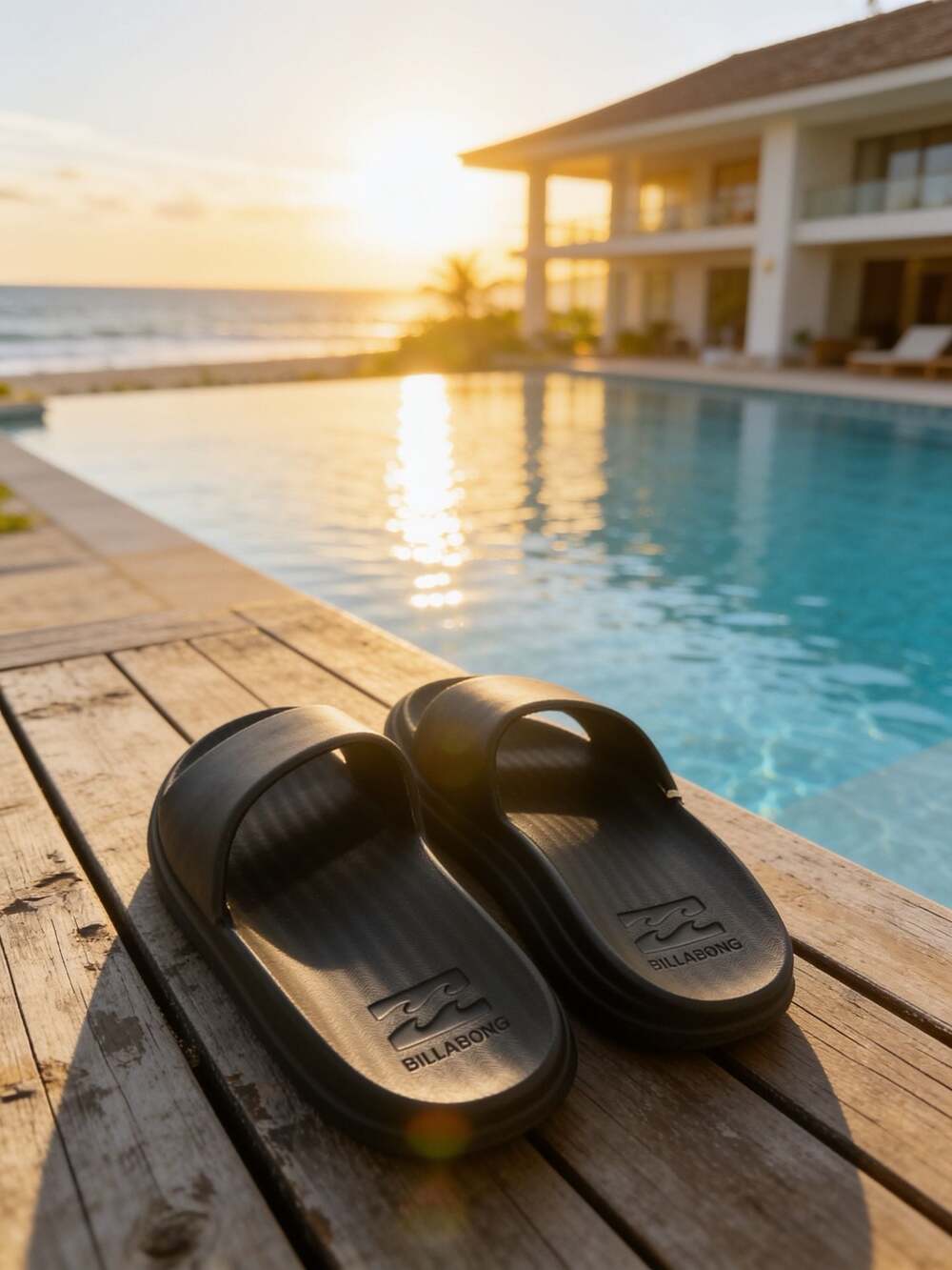 Billabong Cloud Cushion Platform Slide Sandals in Black